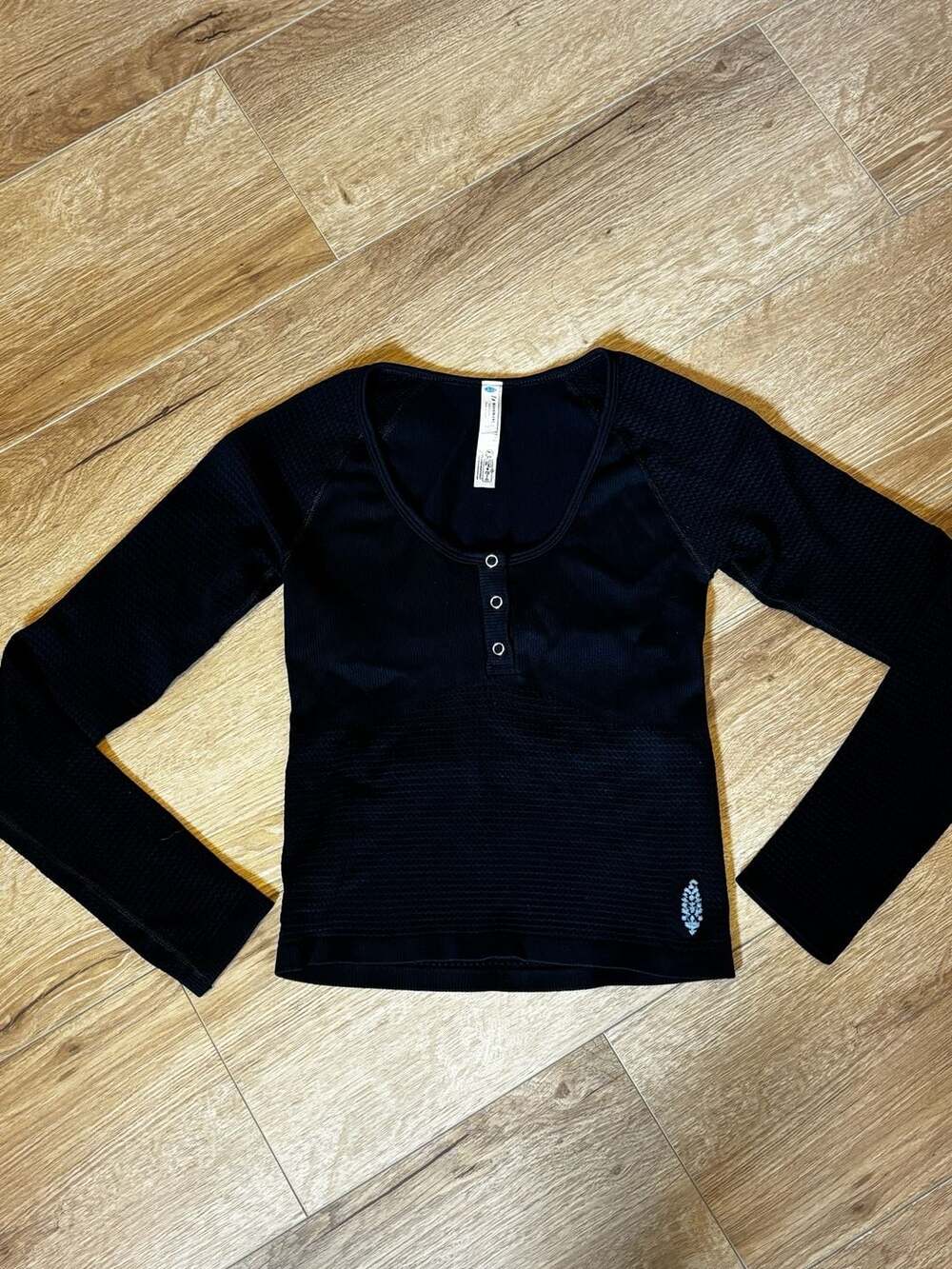 FP Movement Bail Out Long Sleeve Layer, Black, Size XS/S